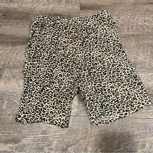 Leopard print biker short